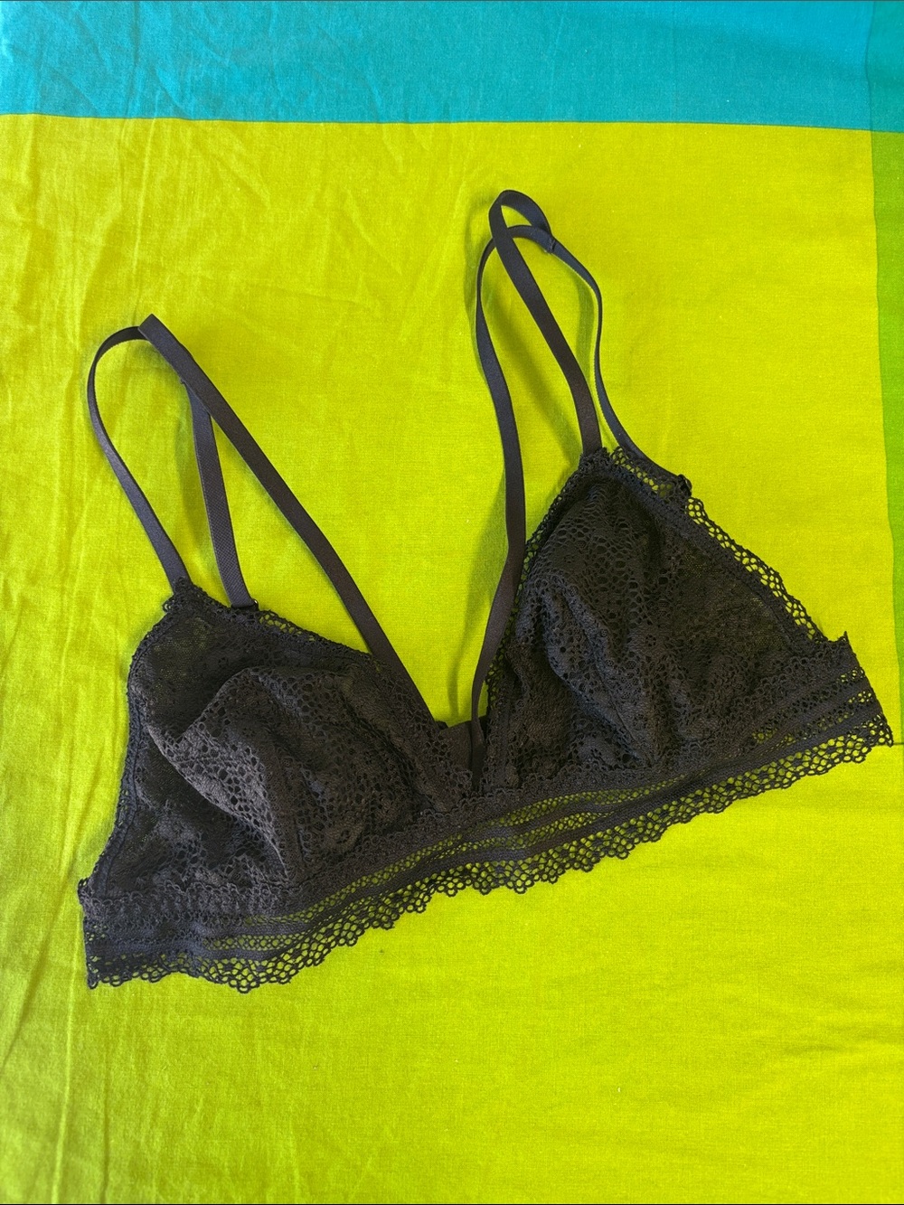 Victoria's Secret Black Lace Bralette with Scalloped Trim